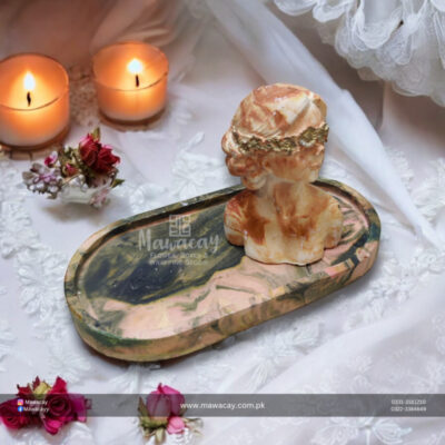 Handmade candle - Handmade gift - Clay tray - Handpainted clay tray - Hanpainted Concret Tray - House Decor