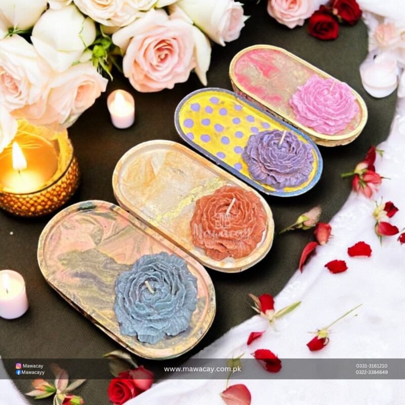Handmade candle - Handmade gift - Clay tray - Handpainted clay tray - Hanpainted Concret Tray - House Decor Handmade candle - Handmade gift - Clay tray - Handpainted clay tray - Hanpainted Concret Tray - House Decor